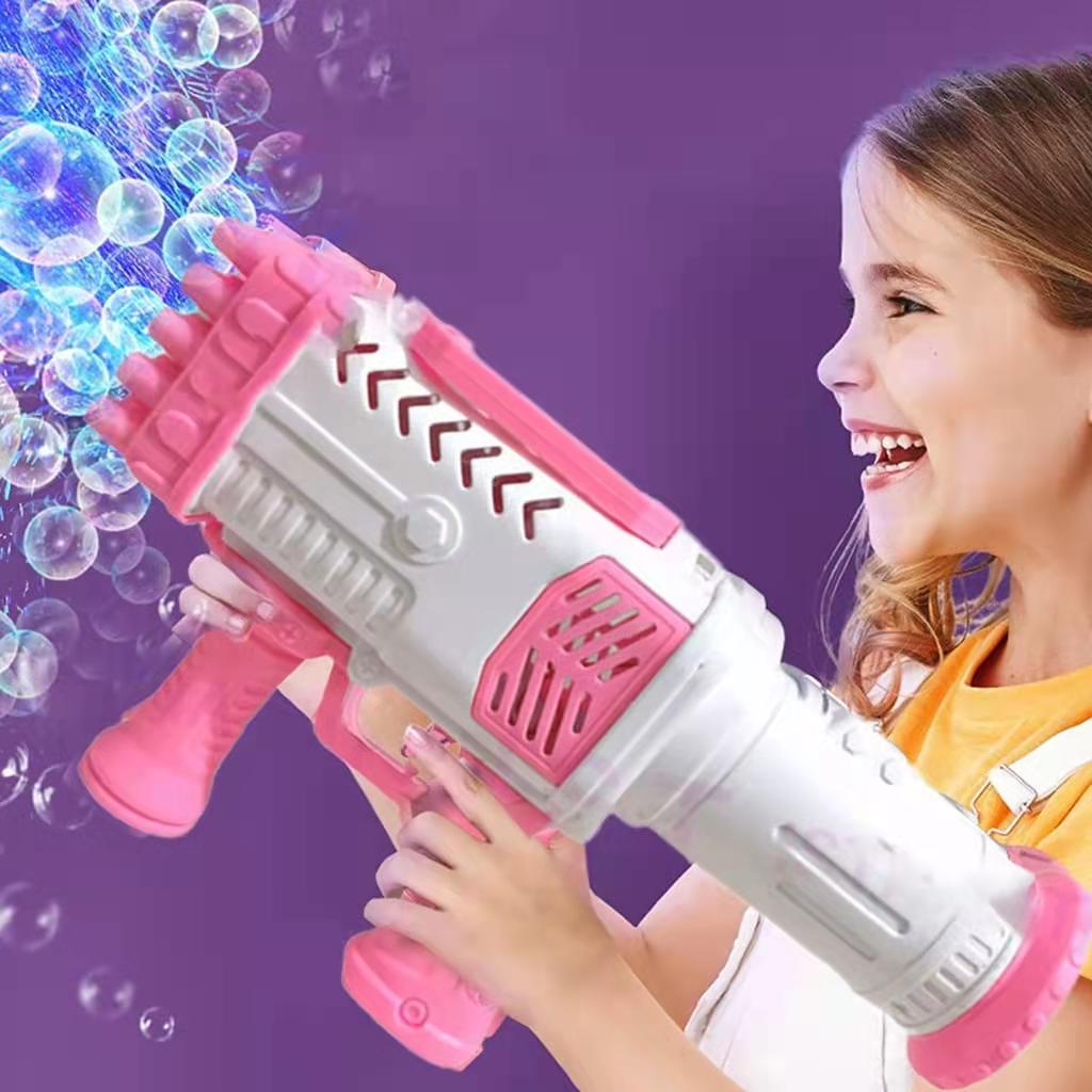 Bubble Gun Tembakan Balon Busa Bubble Gun Pistol Besar Jumbo 25 Lubang Bubble Gun Roket