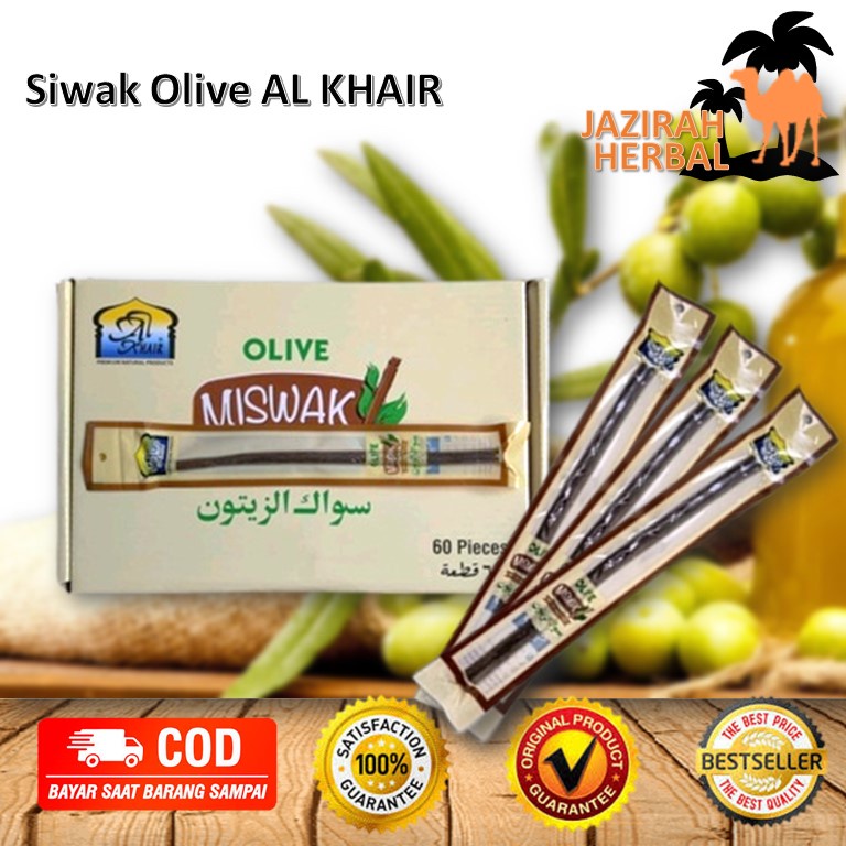 SIWAK MISWAK OLIVE AL KHAIR | Siwak Kayu Zaitun | Siwak Hitam