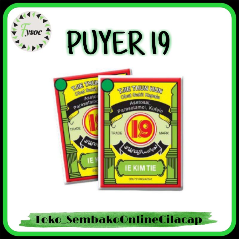 PUYER 19 OBAT SAKIT KEPALA HARGA 1 PCS