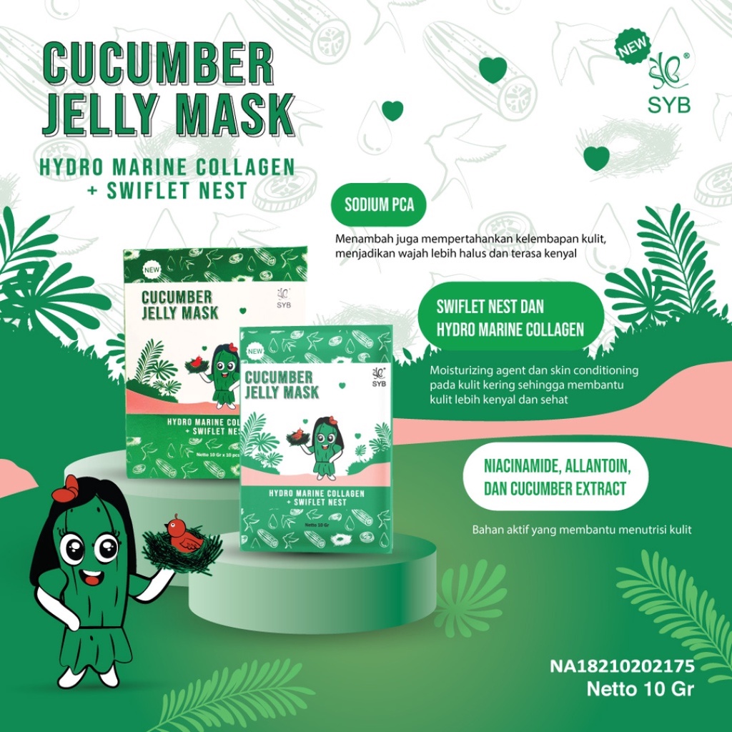 [ READY STOCK ] SYB Jelly Mask Blueberry NA Salmon Mugwort Watermelon Cucumber Original BPOM - Masker Pelembab Wajah