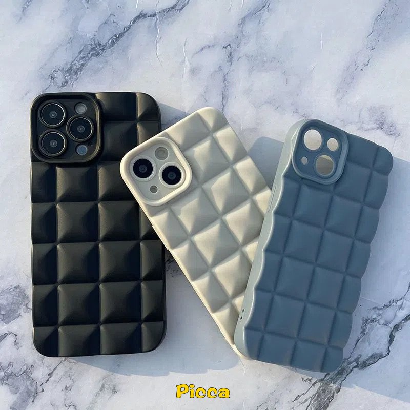 Soft Case Desain Kotak Coklat Retro Warna Permen Untuk IPhone 11 12 13 14 Pro MAX 6 6s 7 8 Plus XR 7plus X XS MAX SE 2020