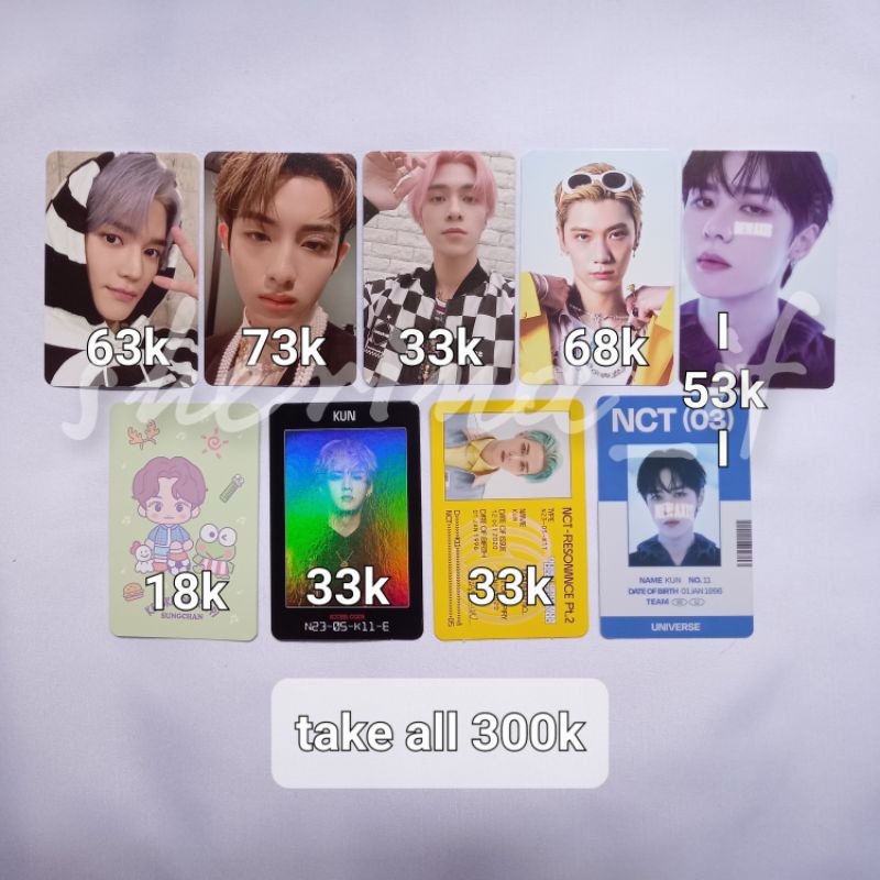 WTS PC KONSEP TEN LOWLOW || WINWIN HENDERY KICK BACK || TAEYONG SELCA TC SANRIO || KUN RESONANCE NCT