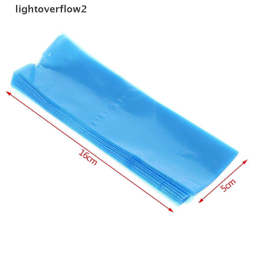 (lightoverflow2) 100pcs / Kotak Kantong Cover Mesin Tato Sekali Pakai Warna Biru