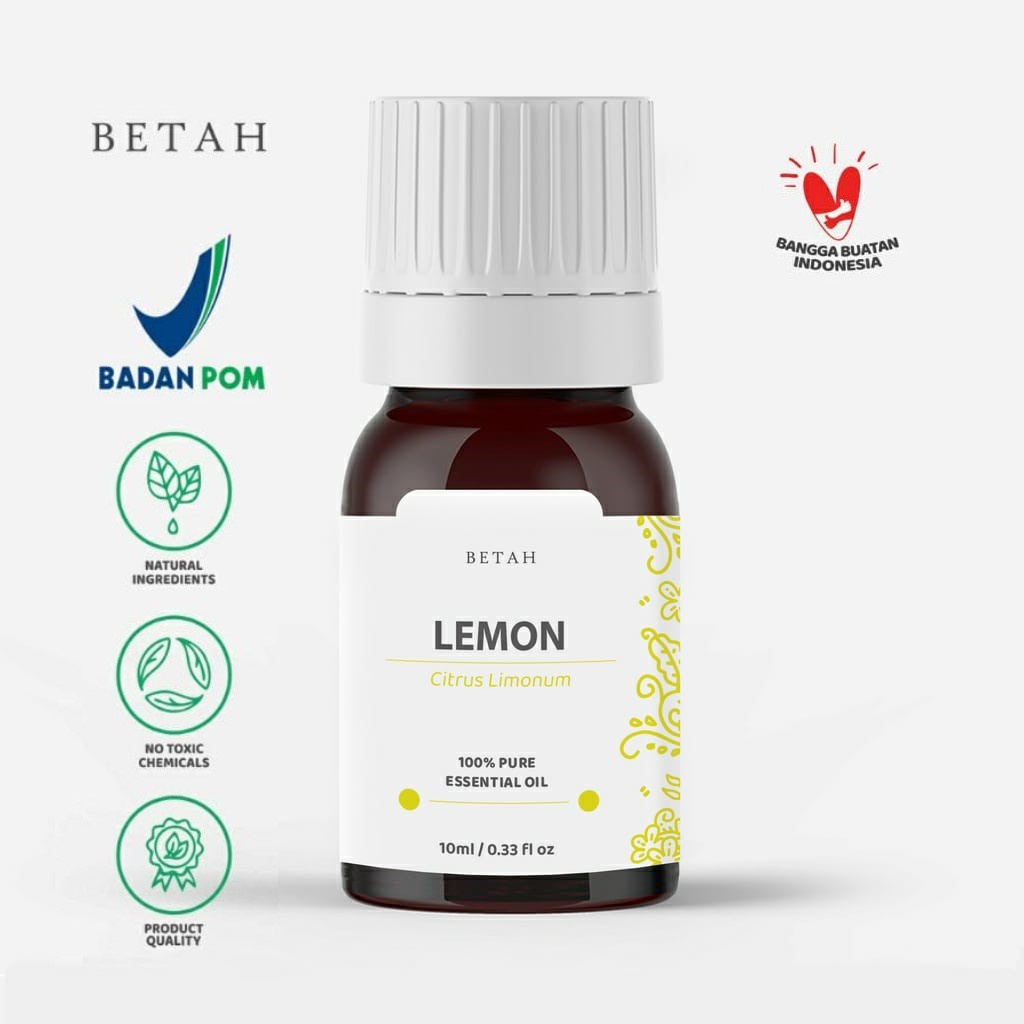 Betah Lemon Essential Oil Minyak Essensial Atsiri Aroma Terapi EO Diffuser Difuser Humidifier