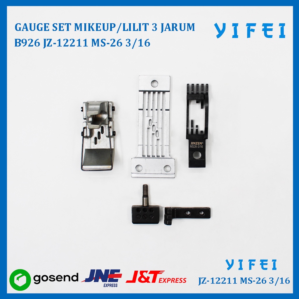 GAUGE SET MIKEUP/LILIT 3 JARUM B926 MS-26 YIFEI-12211 MS-26 3/16