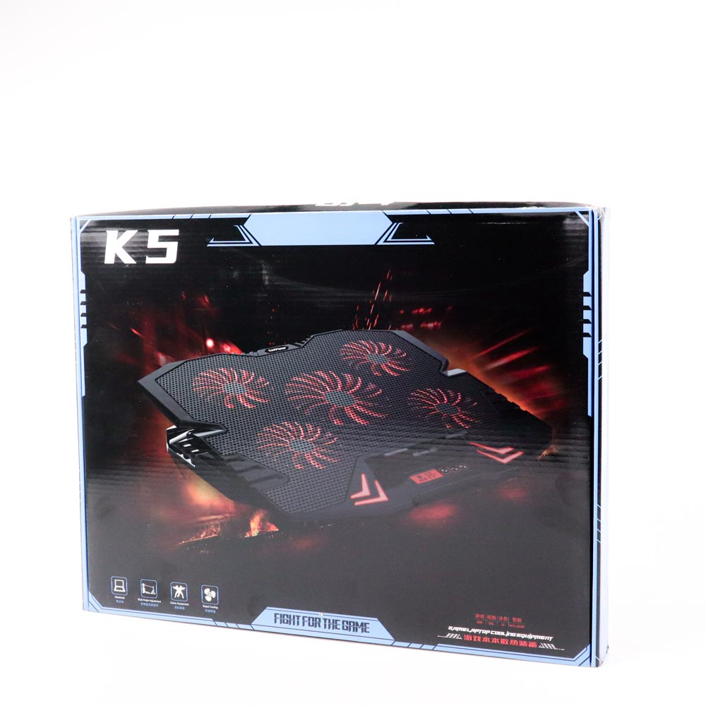 ICE FAN Cooling Pad Laptop 5 Kipas - K5 - OMCF2DBK Black