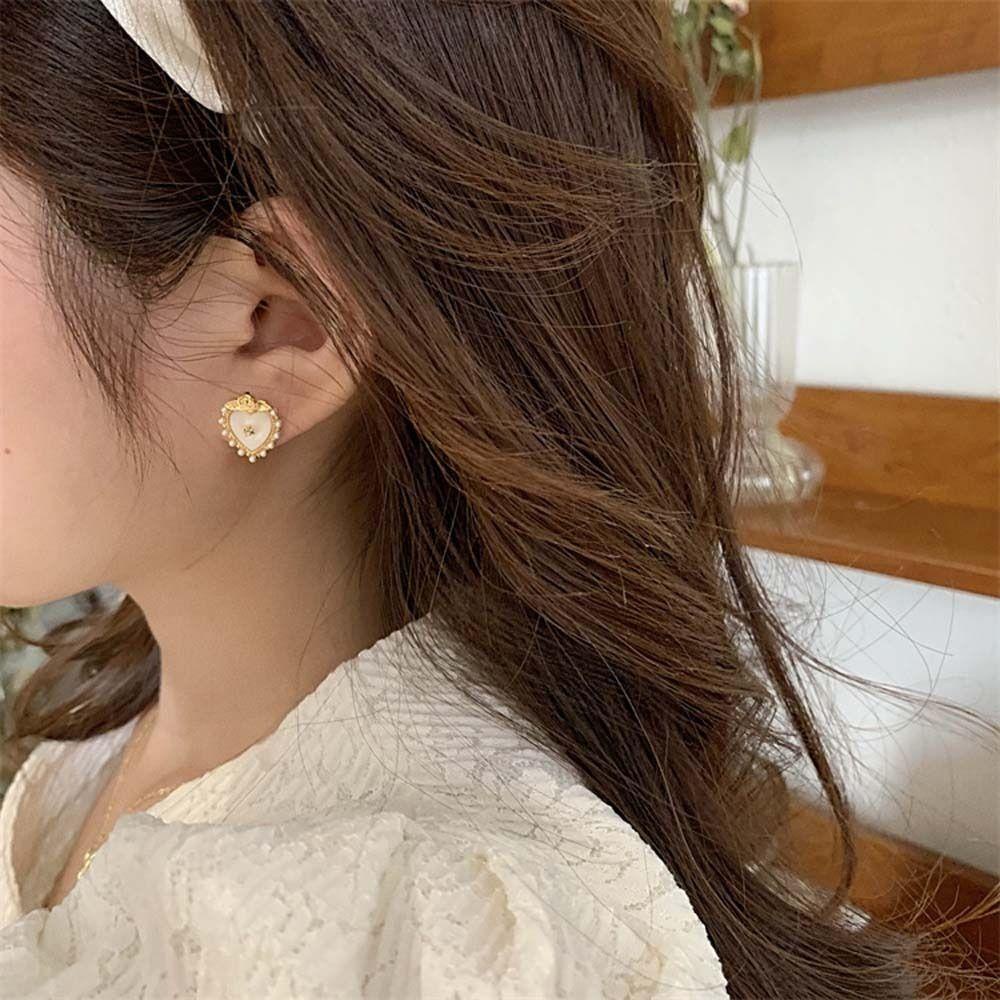 Mxbeauty Anting Wanita Elegan Gadis Hadiah Perhiasan Aksesoris Berlian Imitasi Tulip Ear Hook