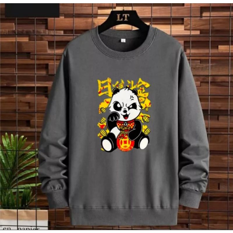 STAR//BAJU TEXS PANDA //LENGAN PANJANG//KAOS PRIA WANITA