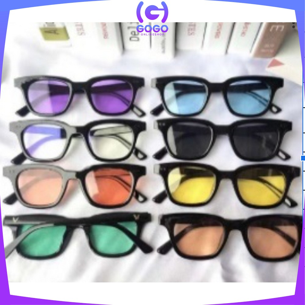 GOGO-C663 C665 Kaca Mata Rainbow Fashion Unisex Gaya Korea Candy Color Square / Kacamata Hitam Wanita Pria Sunglasses Korean Fashion Import