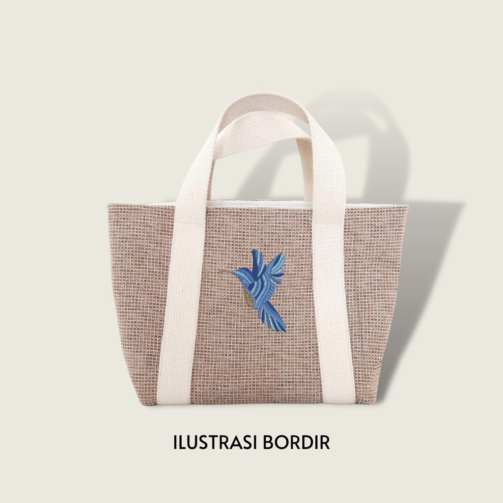 Gadiel Tas Totebag Trapesium Motif Natural Rustic Premium Packaging Hampers Gift Bag