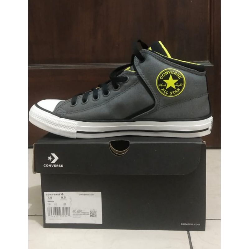 CONVERSE CHUCK TAYLOR ALL STAR (CTAS) HIGH STREET MID A01445C IRON GREY/BLACK/LASER LEMON