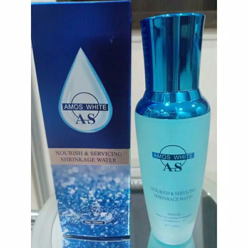 Amos White Facial Toner Nourish &amp; Servicing Shrinkage Water 100ml Rumah Cantik 354 Amos White Toner Mencerahkan Kulit Wajah