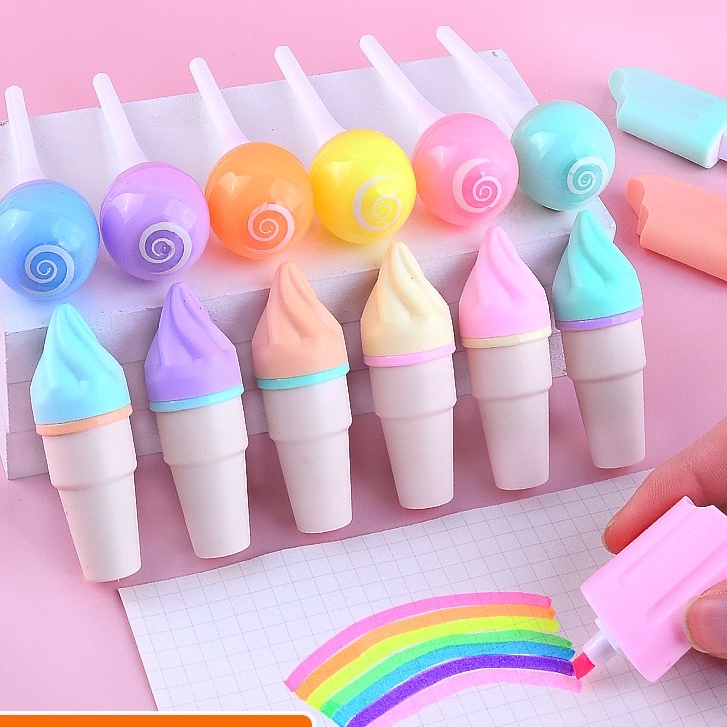 

JR - FREE POUCH - 6PCS - STABILO ES CREAM PASTEL 6 COLOR PENANDA BERWARNA / PEN HIGHLIGHTER PASTEL