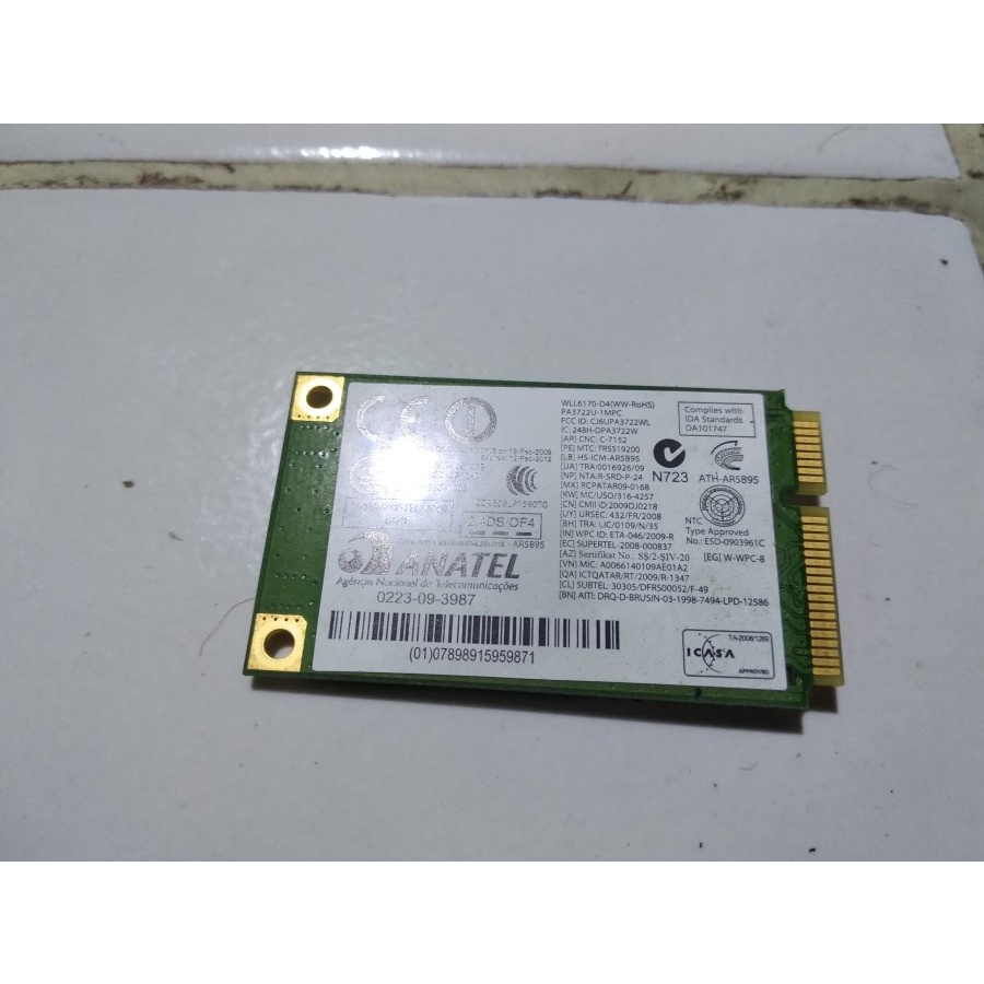 WiFi Card Laptop Toshiba Portege M9XX M900 U500 U505 M907 M910 M901 Original Second