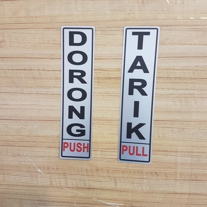 

sign label tarik / dorong pintu jendela /sign pull push 18x5cm