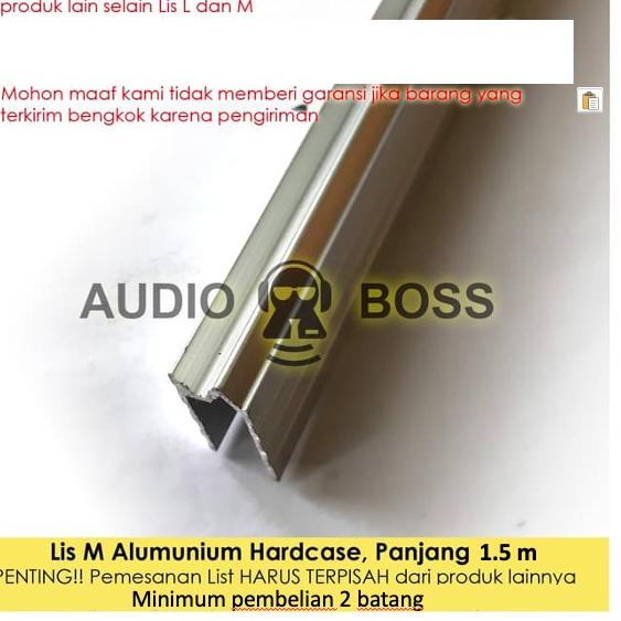 Best Price--Per 150 cm 1.5 meter List alumunium box hardcase U 150 cm Lis M Alumunium Hardcase Lis U