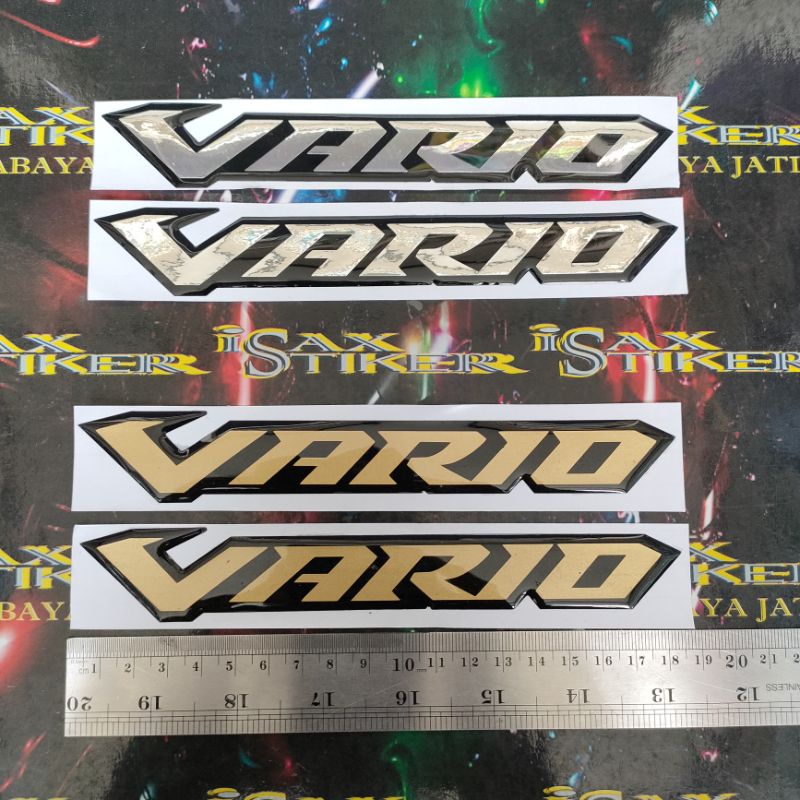 Jual stiker timbul Honda Vario crom gold harga sepasang | Shopee Indonesia