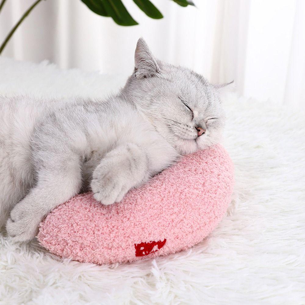 Solighter Cat Little Pillow Mode Deep Sleep Kitten Headrest U-Shaped