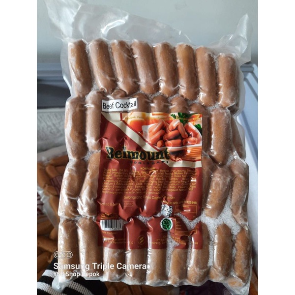 

Beef Coctail Sausage Sosis Belmount 1 kg