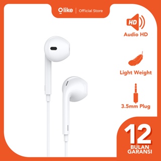 Olike Wired Earphone Headset Half In Ear 14mm Diameter HD Audio Kabel 120cm Garansi Resmi 12 Bulan OASE W5