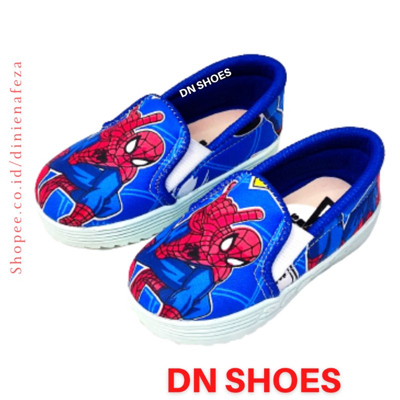 Sepatu Anak Laki Laki Karakter Laba Laba Spider Navy New