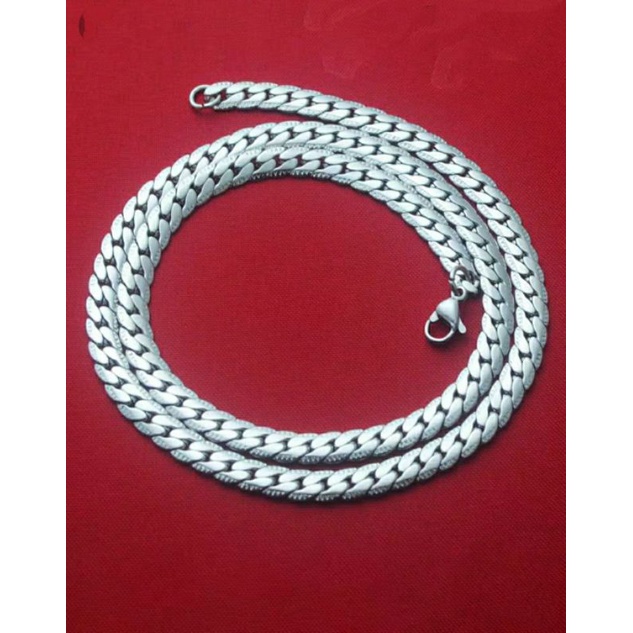 KALUNG TITANIUM  RANTAI PRIA  MODEL SISIK ULAR ANTI KARAT ANTI LUNTUR TERBARU