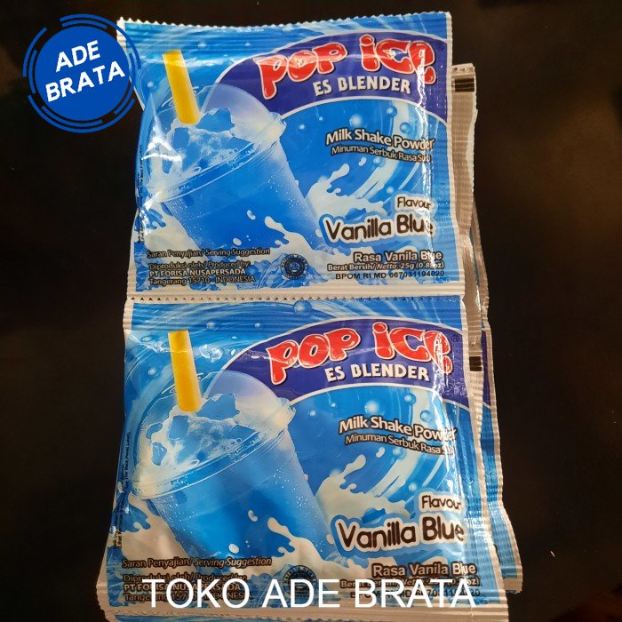 

pop ice vanilla blue sachet
