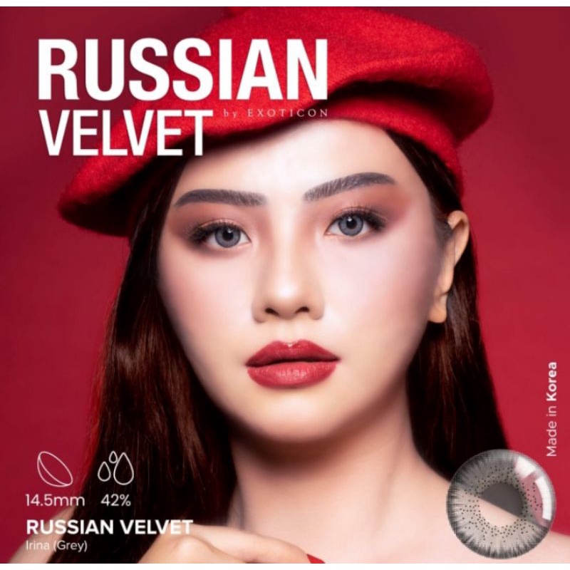 X2 Russian Velvet Softlens Warna Ukuran Normal Sampai -3.00