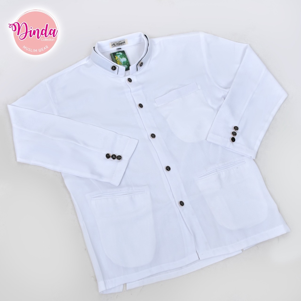 Baju Koko Jas Koko Jasko Polos Putih Bersih Muslim Pria Dewasa Lengan Panjang Murah Berkualitas
