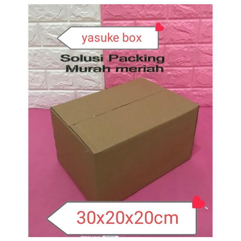 

dus UK.30x20x20cm.doble wall luar dalem polos kokoh buat packing.