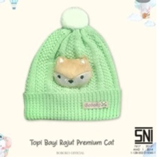 Boboko TopiBayi Rajut Premium Cat Kucing Kupluk Bayi Newborn baby Hat Tebal