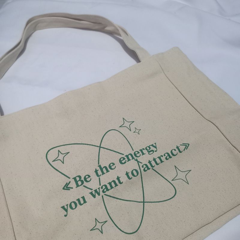 Hippy Tote bag Energy | Tote bag kanvas premium | Tote bag reslesting | Tote bag aesthetic | Tote ba