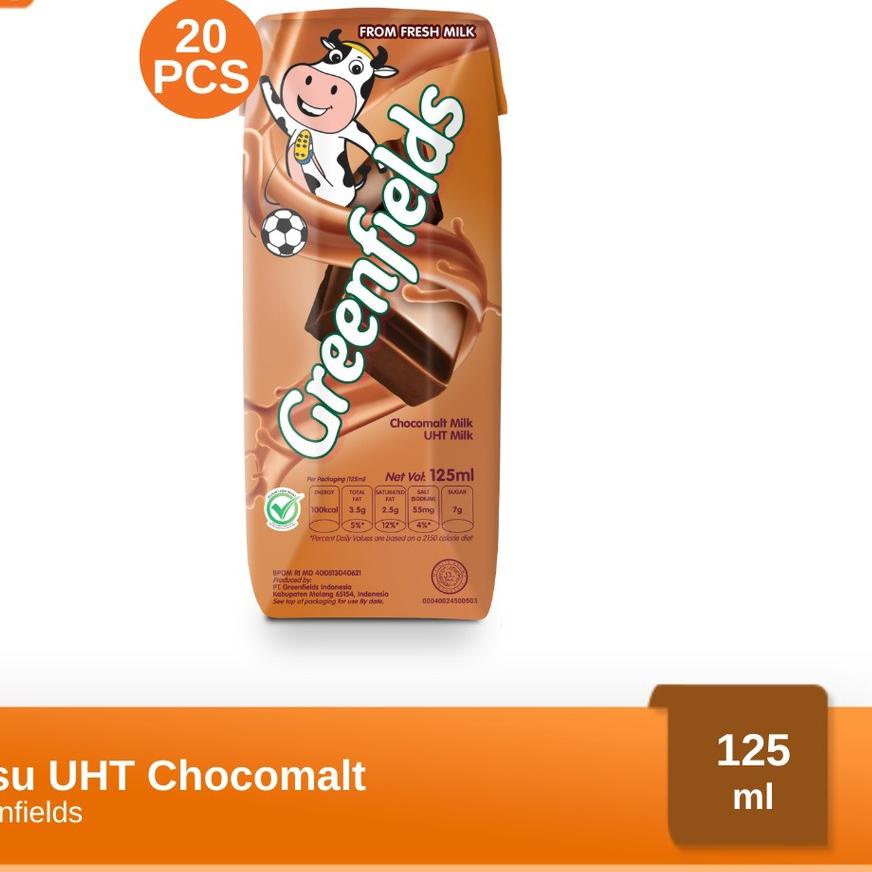 

BAYAR DITEMPAT✔️Susu UHT Choco Malt Greenfields 125 ml - Isi 20 pcs|KD4
