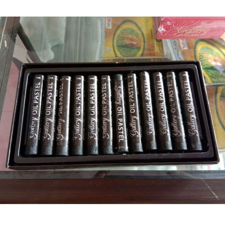 

crayon greebel oil artists hitam per kotak murah hemat