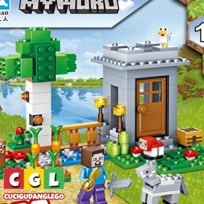 ｀ Mainan Brick Block Minecraft My World Creeper Mine Village Ranch - 2.Creeper Mine Best Terlaris`