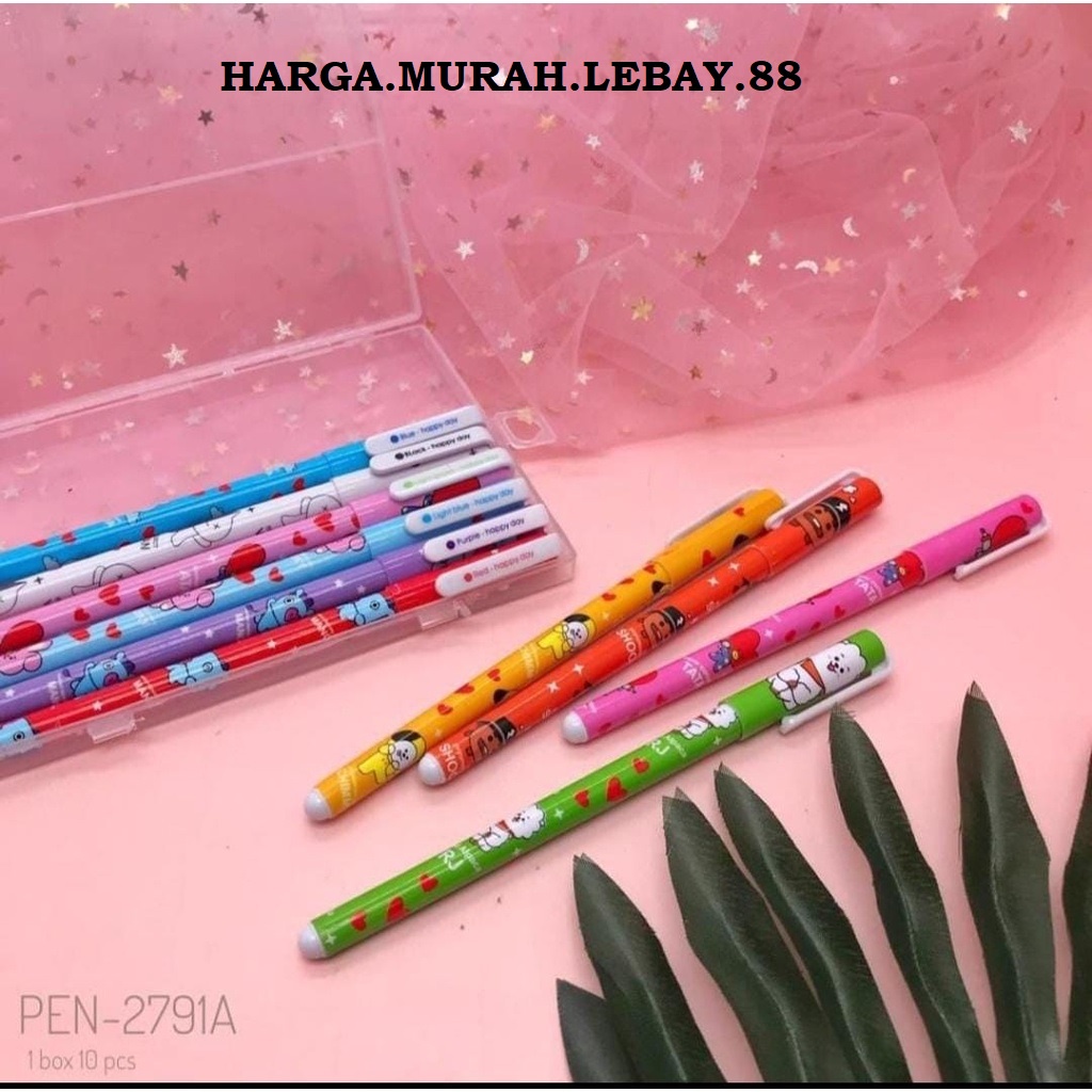 

[HML]- BOLPOINT GEL / BULPEN PULPEN GEL HITAM BTS BT21 KPOP