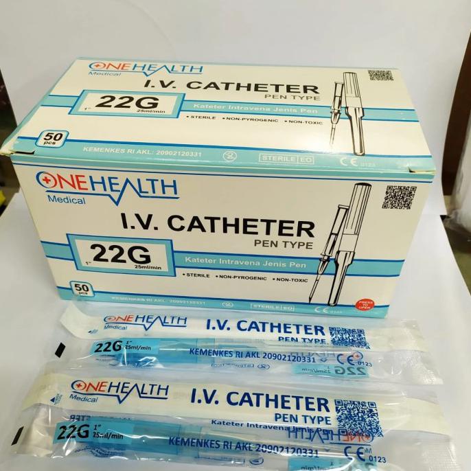 I.V. ONEHEALTH / HEALTCARE 22G &amp; 24G / Abbocath Satuan