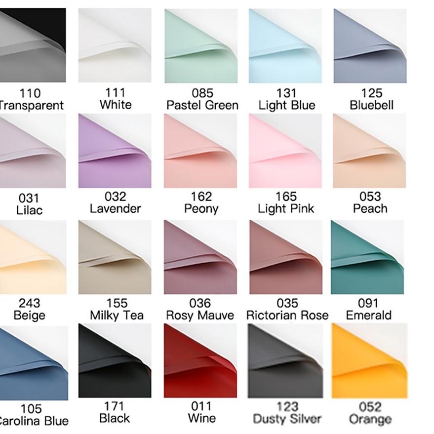 

Special !! 20 LEMBAR Flower Wrapping Paper Kertas Buket Bunga Polos Korea Cellophane Waterproof パ