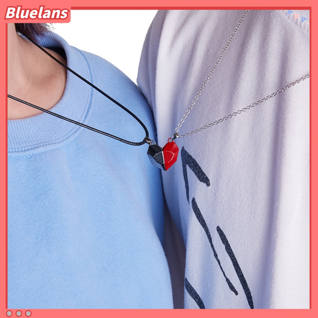 Kalung Liontin Hati Magnetik Bahan Alloy Untuk Kencan