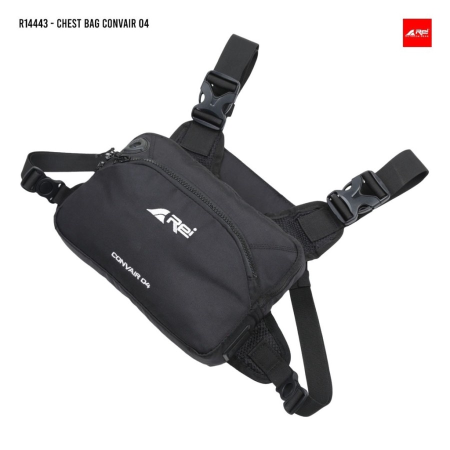 Chest Rig / Tas Dada Pria Convair 04 Arei Outdoorgear - Hitam Tas Rei Tas Dada Rei Chest Bag