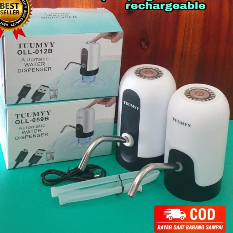 Model Populer Garansi 100%, original Tummy pompa galon elektrik real battery 1200mAh led usb cas
