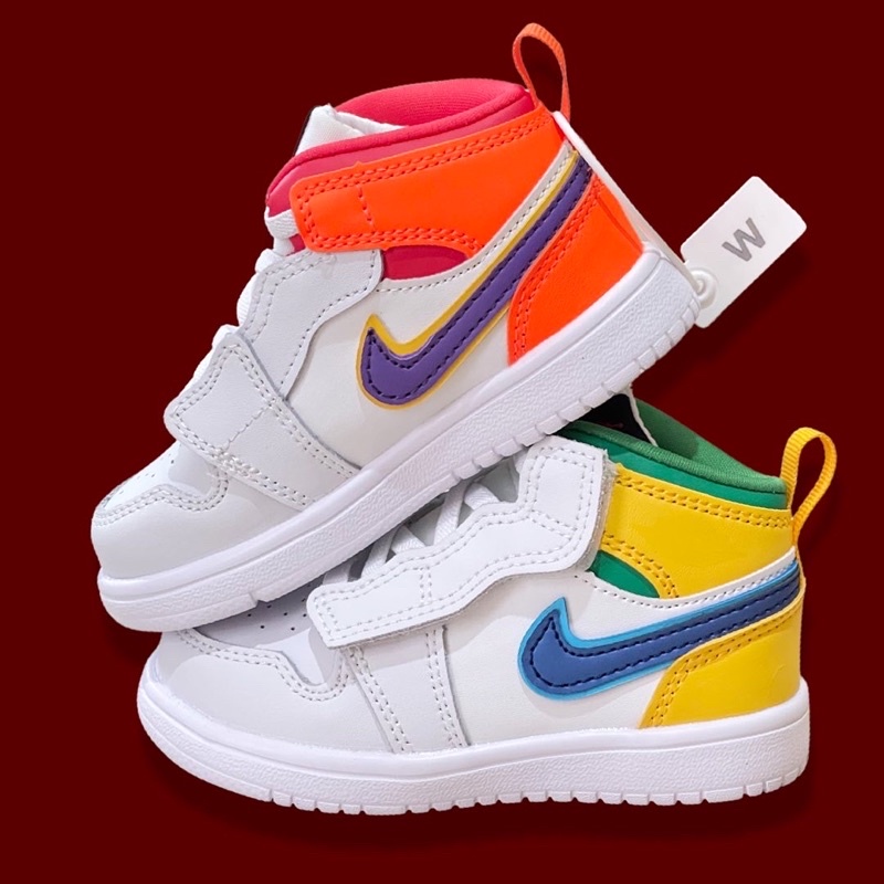 AJ 1 MID VELCRO | SNEAKERS KIDS | AIR JORDAN ANAK| SNEAKERS ANAK