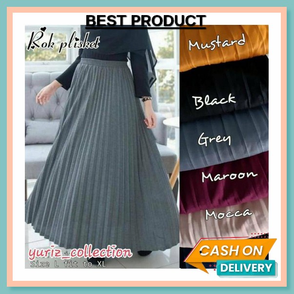 Rok Panjang Korea Rok Midi Jeans Rok Jeans Wanita Rok Jeans Span Rok Jeans Korean Rok Plisket Mayung