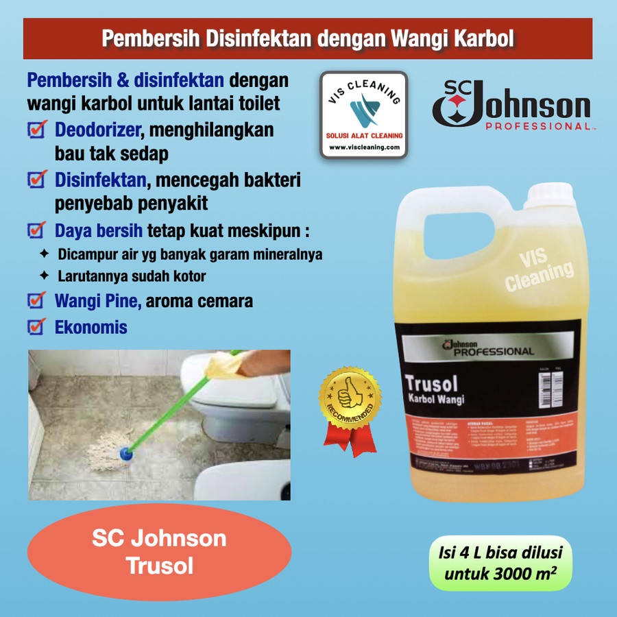 SC Johnson Pine Trusol - Pembersih Disinfektan Wangi Karbol 4 L