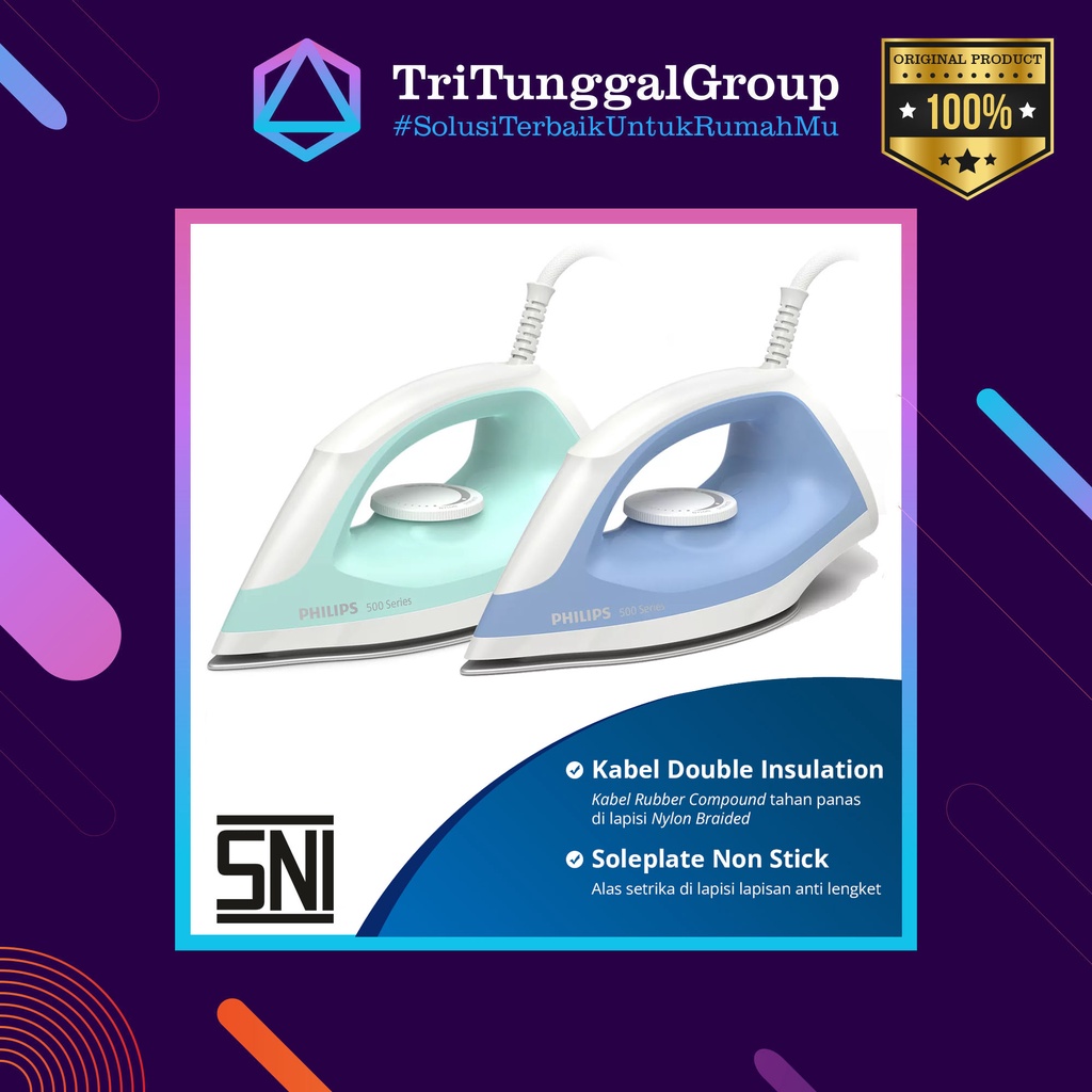 (BAYAR DI TEMPAT) SETRIKA PHILIPS DST0510 / DST 0510 / PHILIPS SETRIKA DST-0510 TERBARU