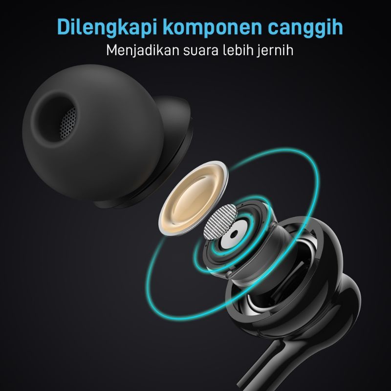 [NEW] Earphone Veger buds High Bass original 100% fell the real bass In-Ear Wired Handsfree 3D Stereo Sound Super Bass Noise Cancellation Veger VX3