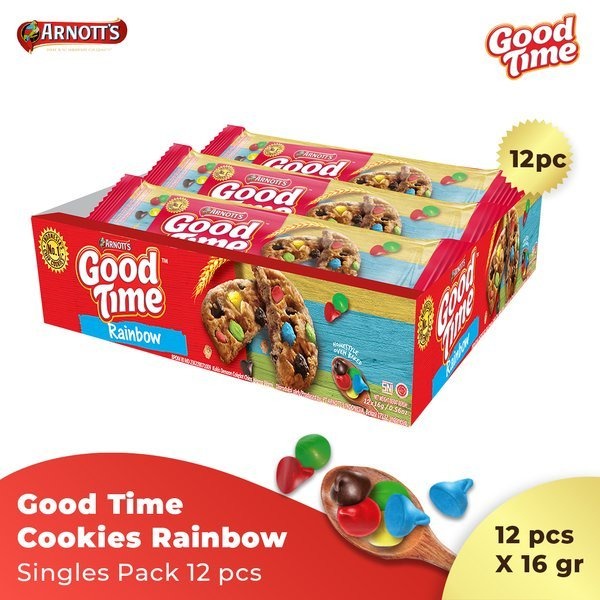 BOX - Good Time Double Chocochips Rainbow 16g isi 12pcs