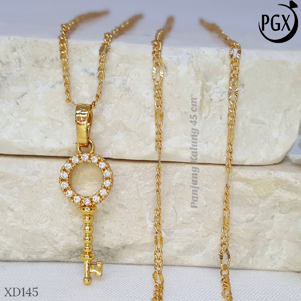 PGX Kalung Wanita Xuping Aksesoris Fashion Perhiasan Lapis Emas XD145