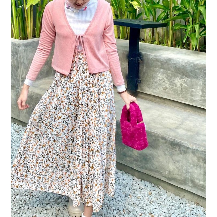 ROK PLISKET MOTIF BUNGA FLORAL SKIRT A-LINE FLOWER KOREAN STYLE MAXI BUNGA MAYUNG PREMIUM