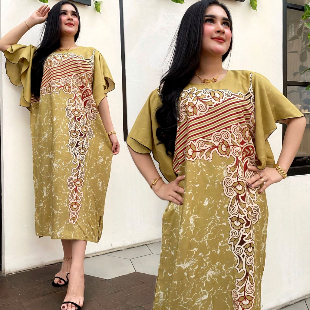 DASTER LOWO RAYON JUMBO BIG SIZE XXL | DASTER RAYON NON RUFLE BATIK WANITA  | DASTER PARIS MURAH |